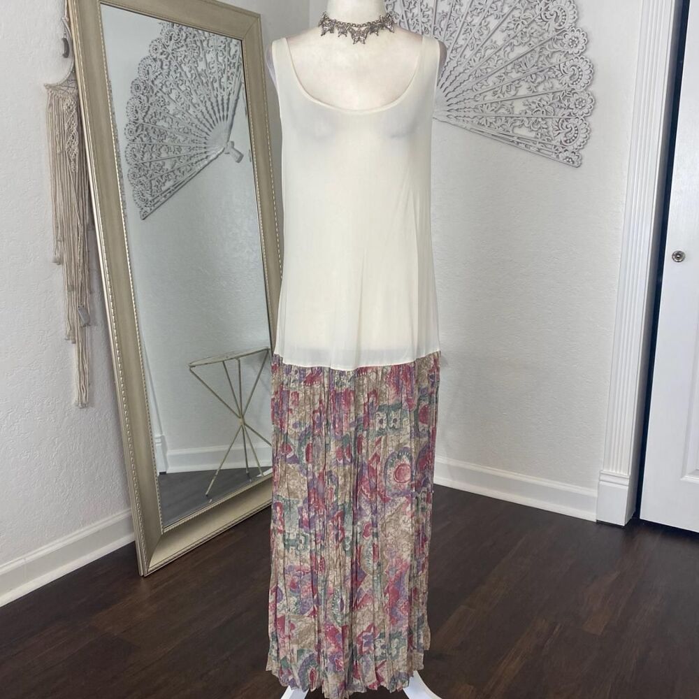 Vintage 1980s Made in USA Ethereal Fairy Grunge Layered 2 Piece Dress Set M - Picture 4 of 8